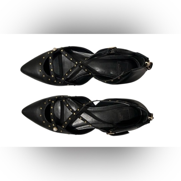 14th & Union Black Strappy Flats - Picture 2 of 5